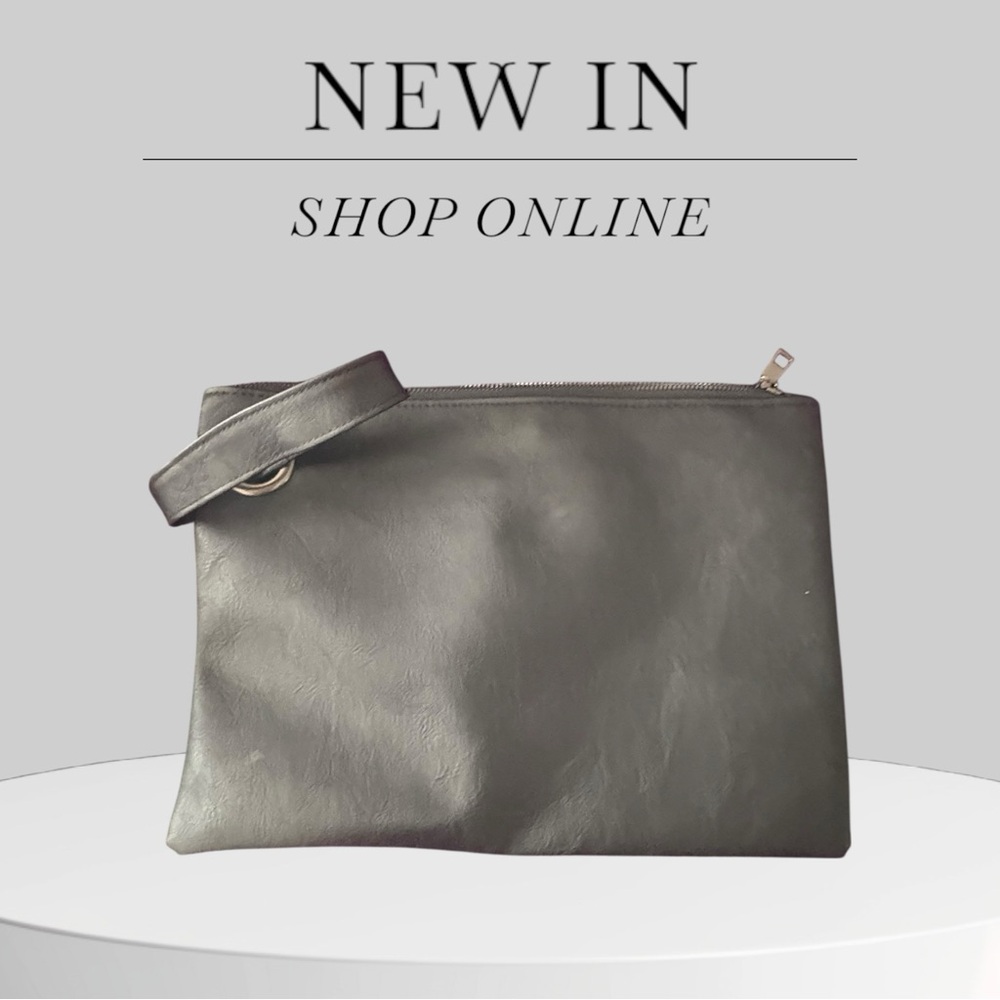 Elegant Gray Clutch Bag